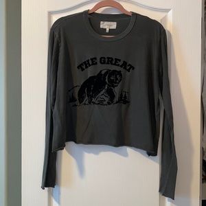 THE GREAT. Bear long sleeve top size 1